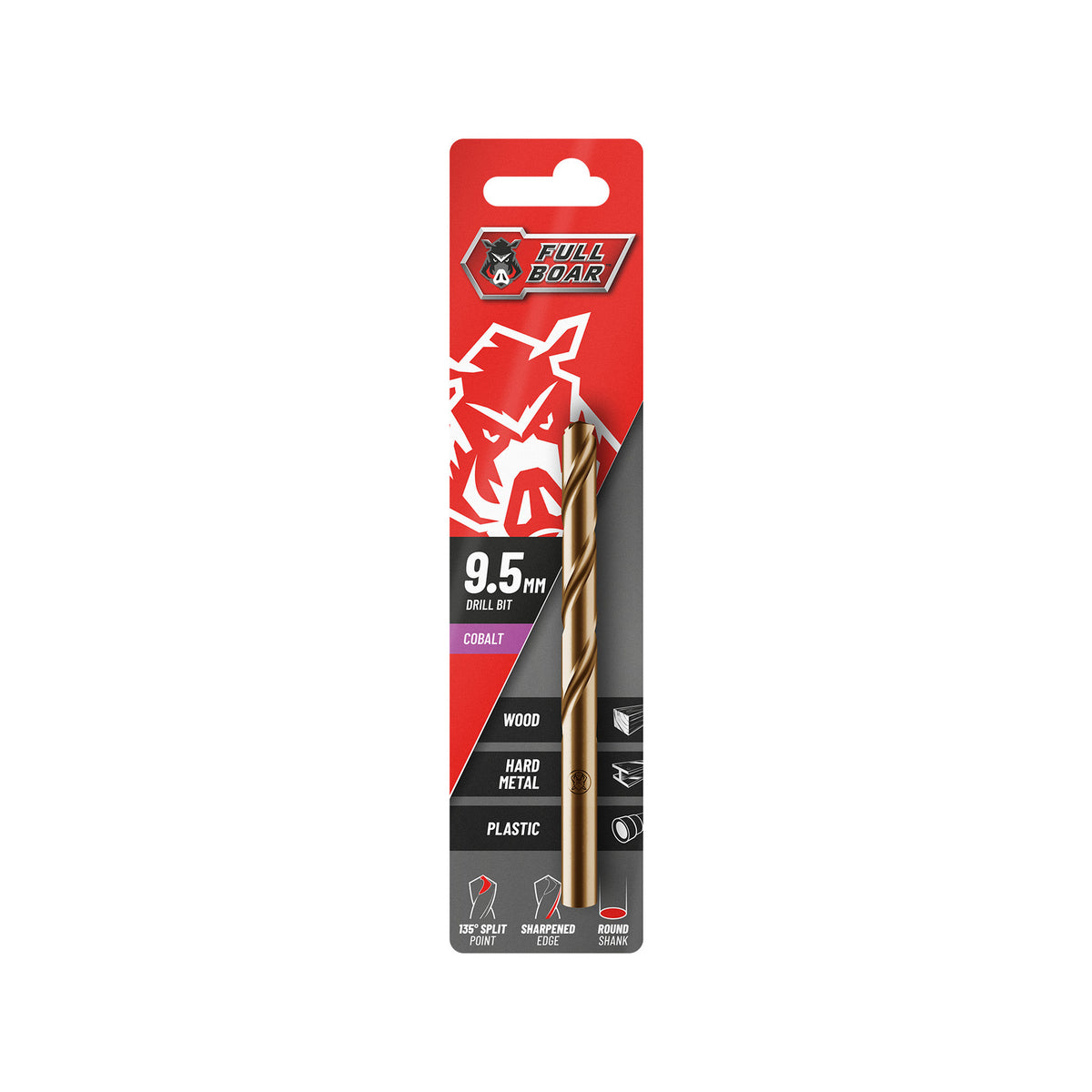 Full Boar 9.5mm M35 Cobalt Drill Bit