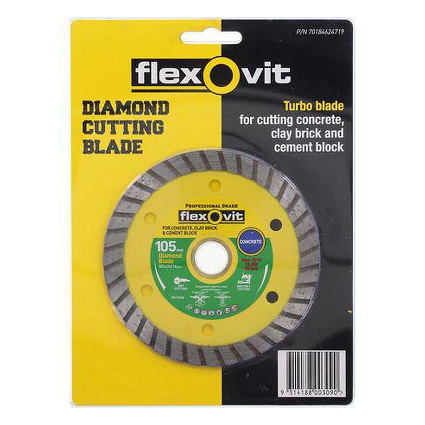 Flexovit Concrete & Clay Brick Cutting Disc 105mm 70184624719