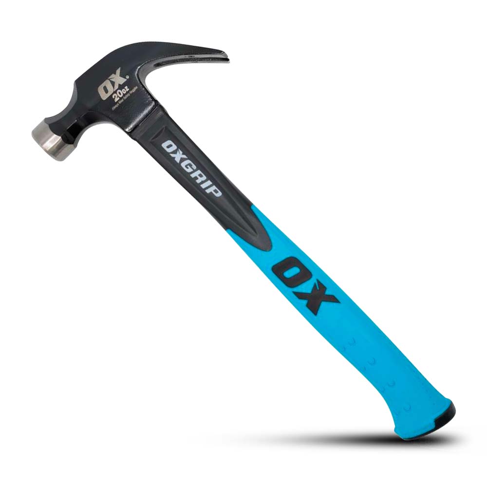 OX Tools OX-T081220 20oz Claw Fibreglass Trade Hammer