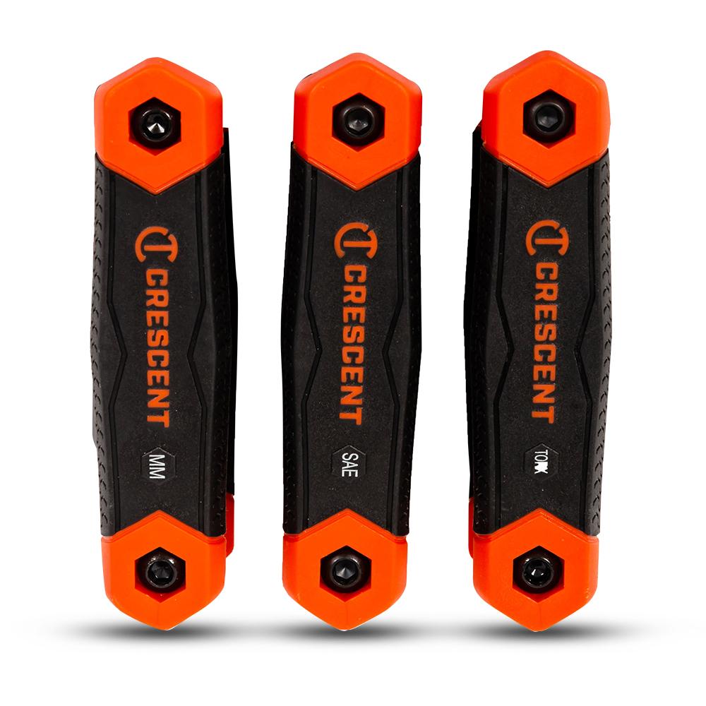 Crescent CHK3PC 3pce Folding SAE/ Metric /Torx Hex Folding Key Set