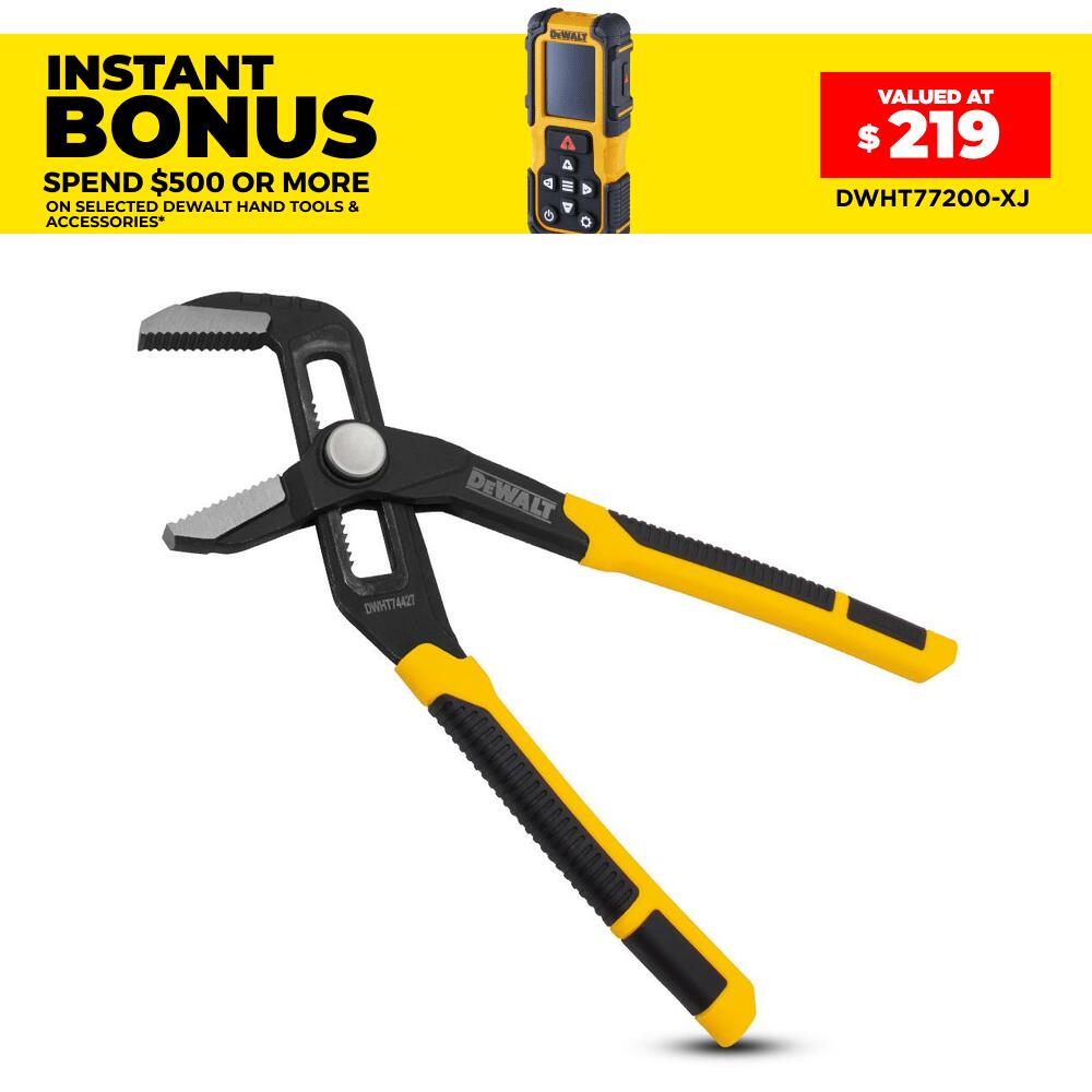 DeWalt DWHT74427 10" Jaw Pushlock Pliers