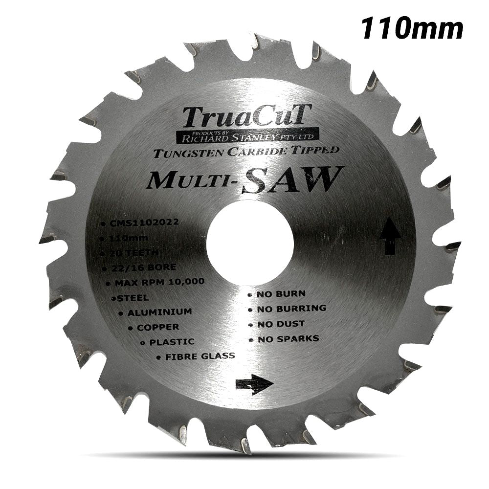 TruaCut CMS1102022 110mm x 20 Teeth with a 22/20 Bore Multi-Saw Blade