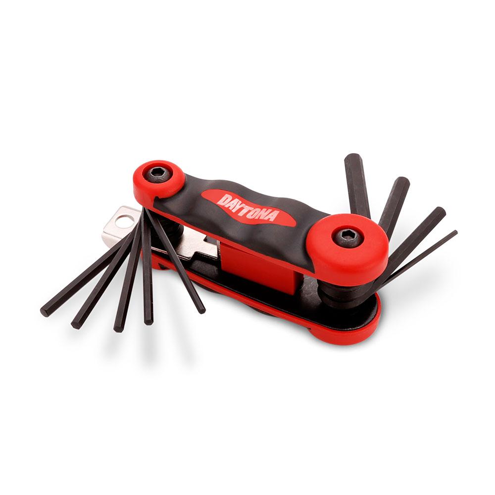 Daytona D9FHXAF 9pce Folding Hex Key Imperial Wrench Set