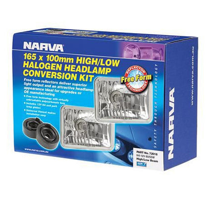 Narva Semi Sealed Beam Rectangle 165x100mm H4 60/55W Kit 72018