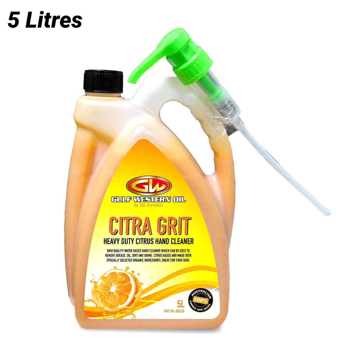 Gulf Western 605230 5L Citra Grit Hand Cleaner