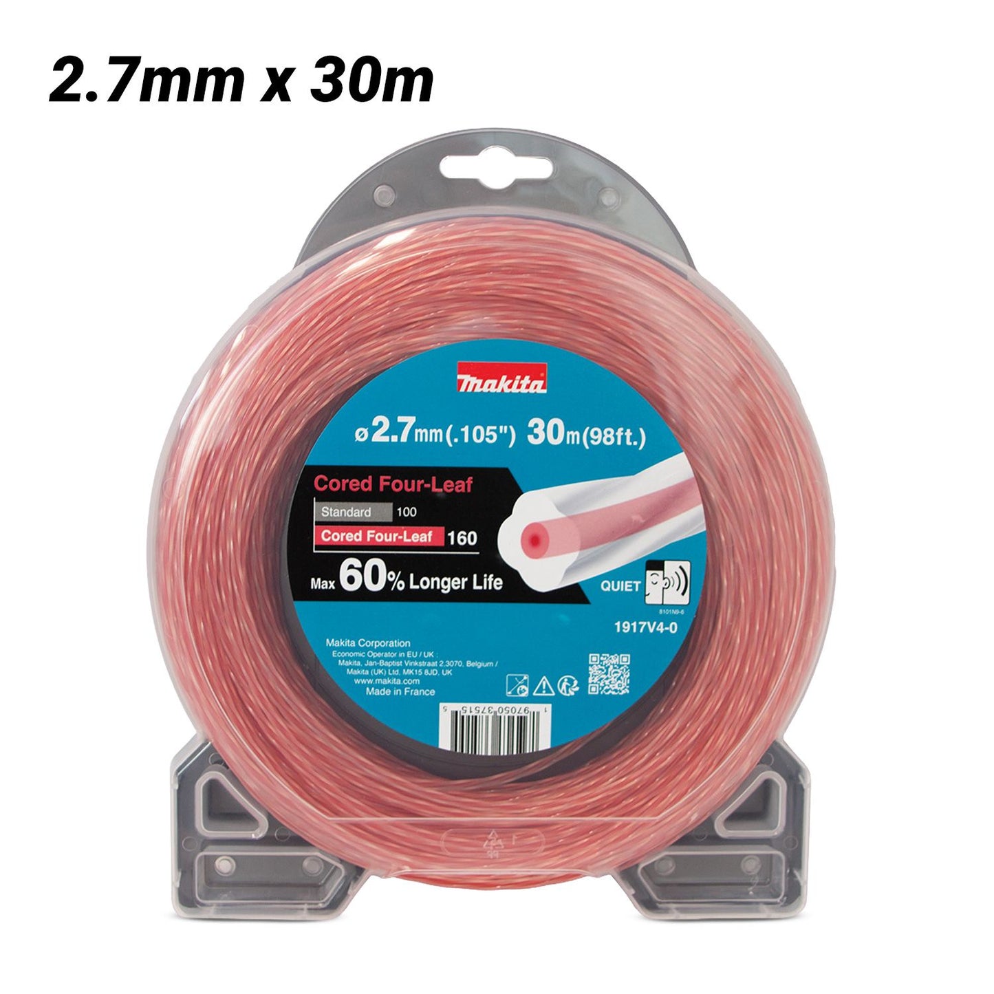 Makita 1917V4-0 2.7mm x 30m Four Leaf Core Nylon Line