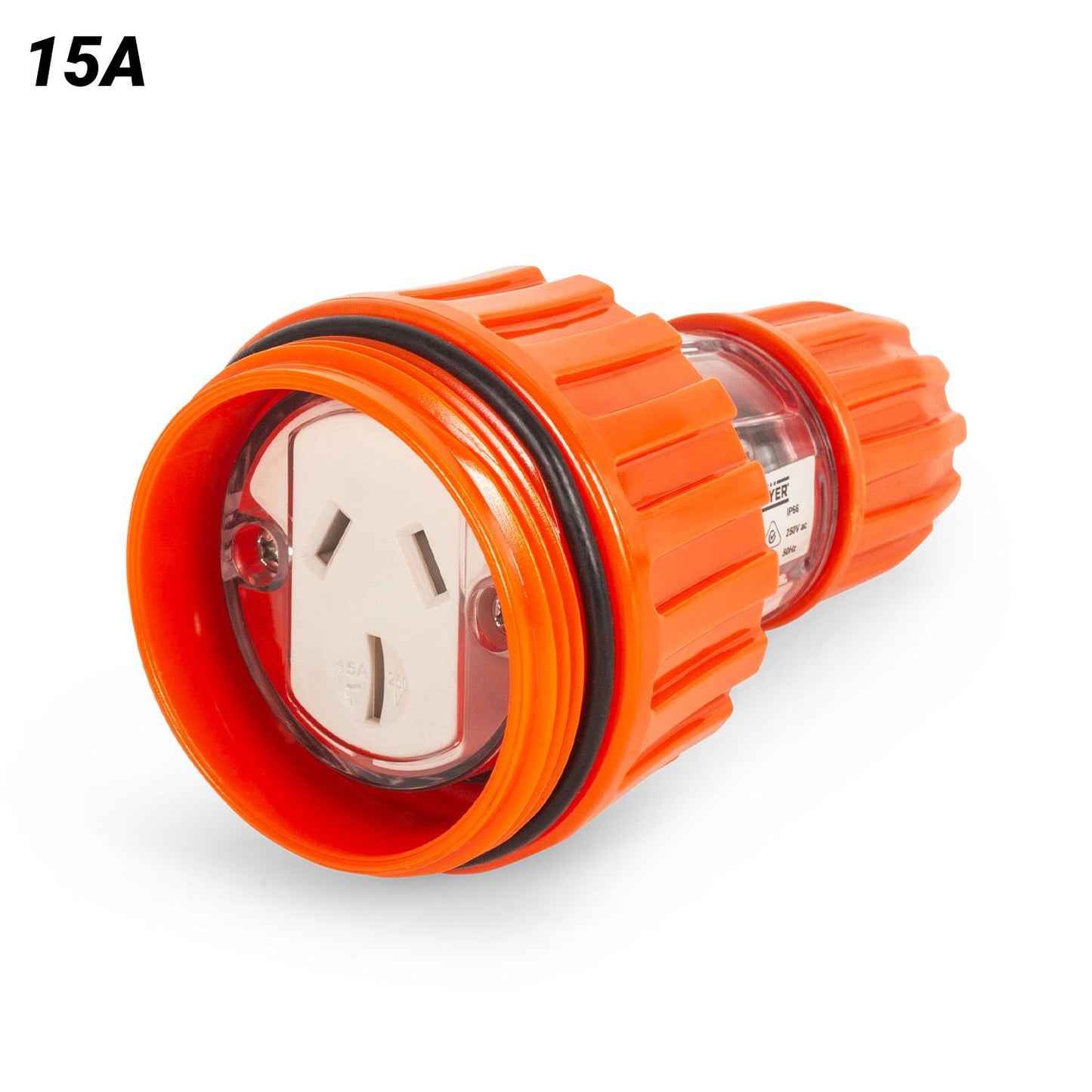 Bayer B3P15S Industrial 15AMP 250V Straight Flat Socket
