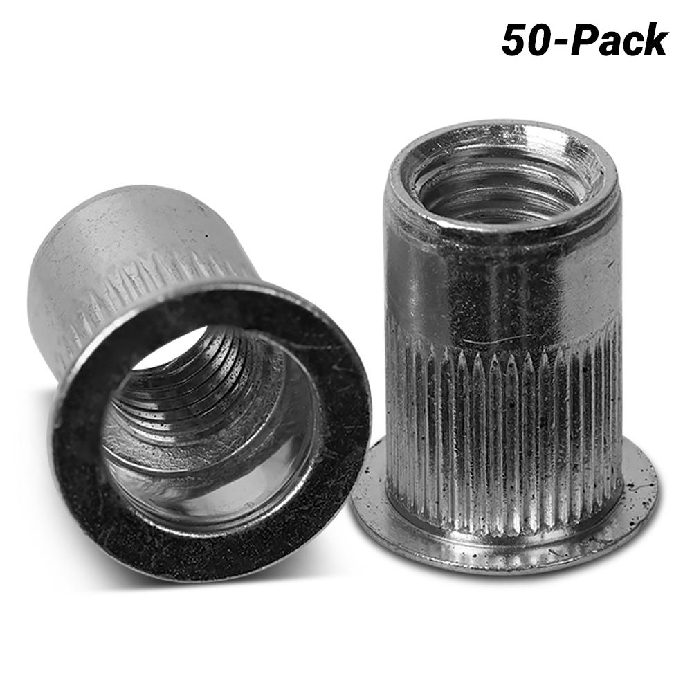 Apex NSRLM10-HP 50-Pack 13mm x 20mm Nut Ribbed Steel Rivet
