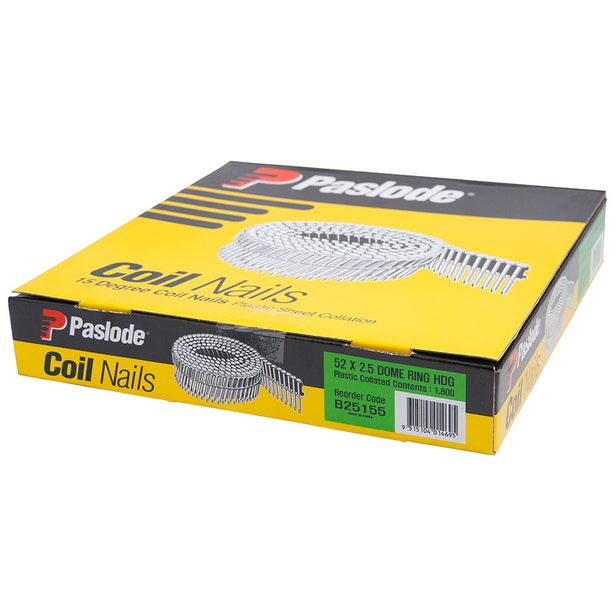 PASLODE 52mm Collated Plastic Sheet Nails 1800 Pack B25155