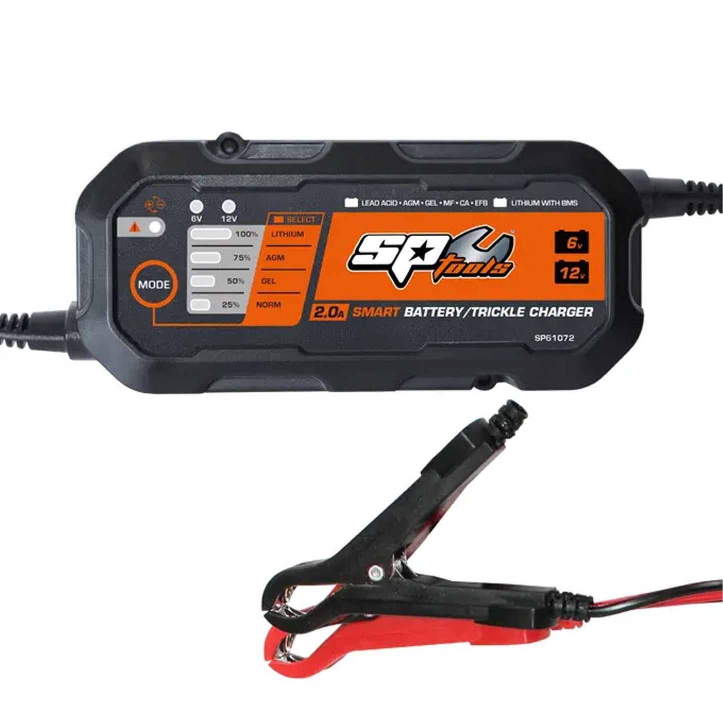 SP Tools SP61072 8 Stage Multi Volt 6-12V 2.0A Smart Battery/Trickle Charger