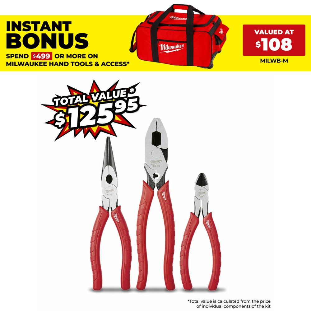 Milwaukee MPL3PS 3pce Plier Set