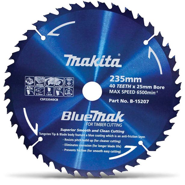 MAKITA 235mm 40T TCT Circular Saw Blade for Wood Cutting - BLUEMAK B15207