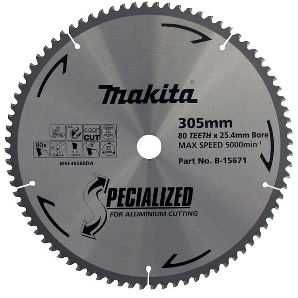 MAKITA 305mm 80T TCT Circular Saw Blade for Aluminium Cutting - SPECIALIZED B-15671
