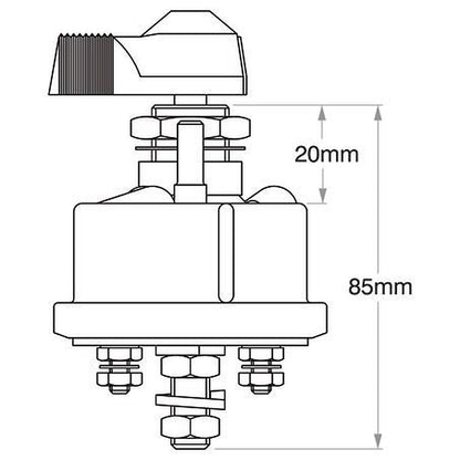 Cole Hersee Battery Master Switch DPST On/Off 6-36V 75910BX