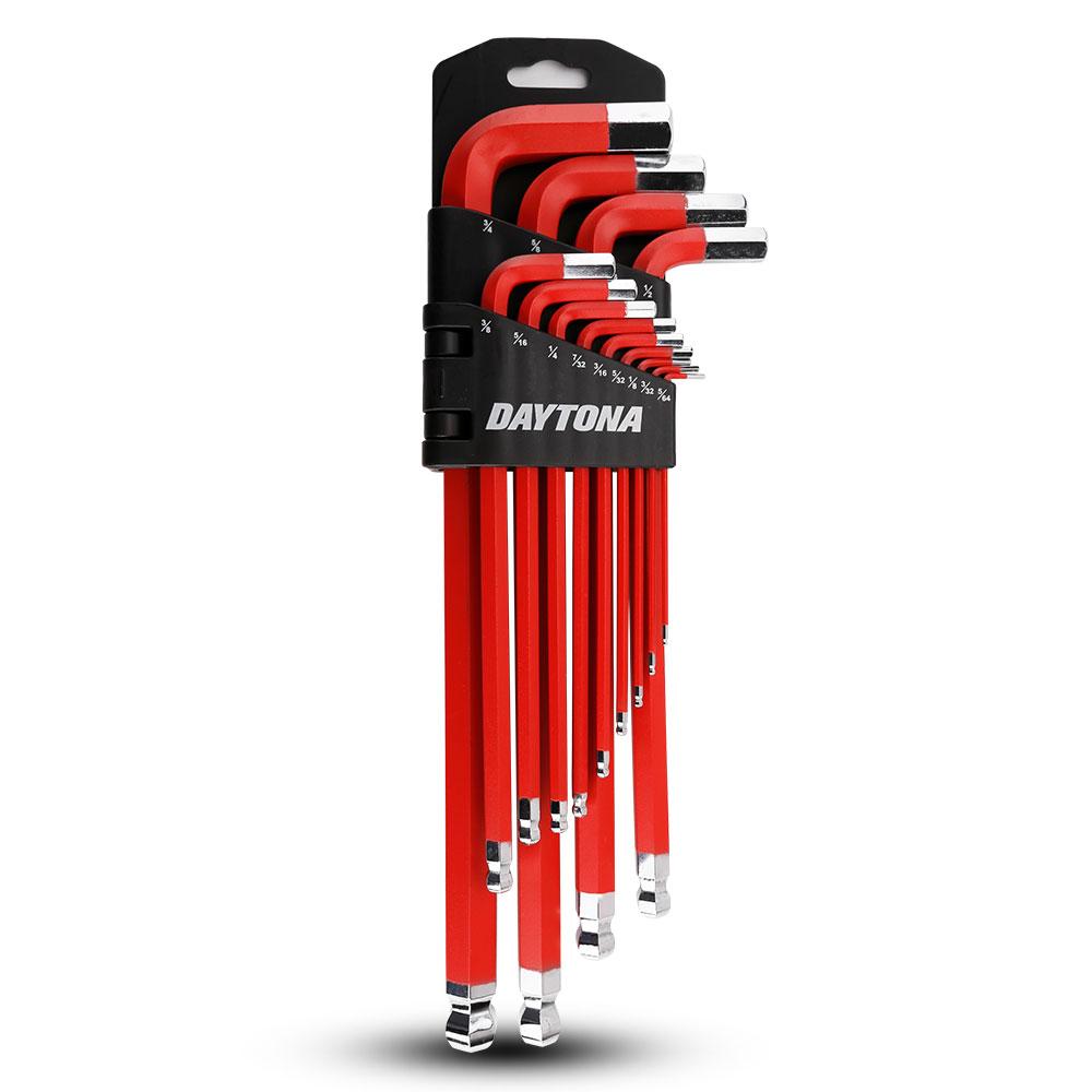 Daytona DHKI13 13pce 5/64-3/4" Extra Long Imperial Hex Key Ball Point Wrench Set
