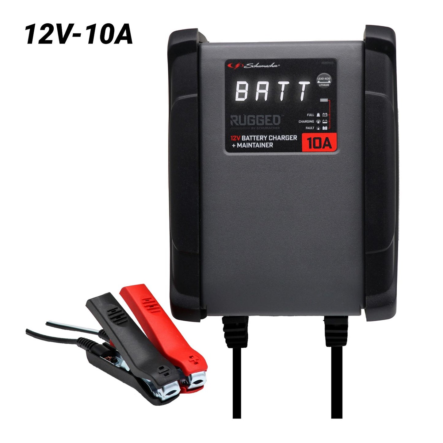 Schumacher SPX460 12V-10A Digital Scrolling Display Battery Charger