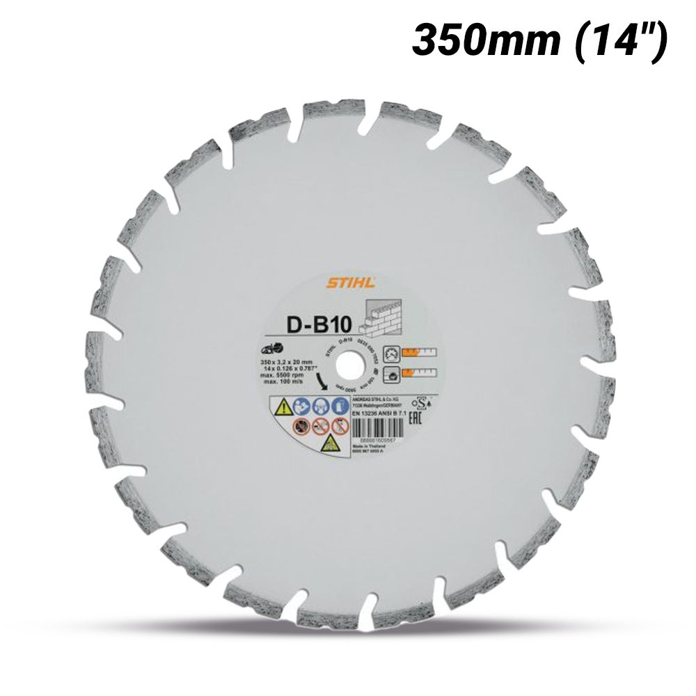 STIHL D-B10 (08350907052) 350mm (14") Diamond Blade Cutting Wheel - Concrete (B)