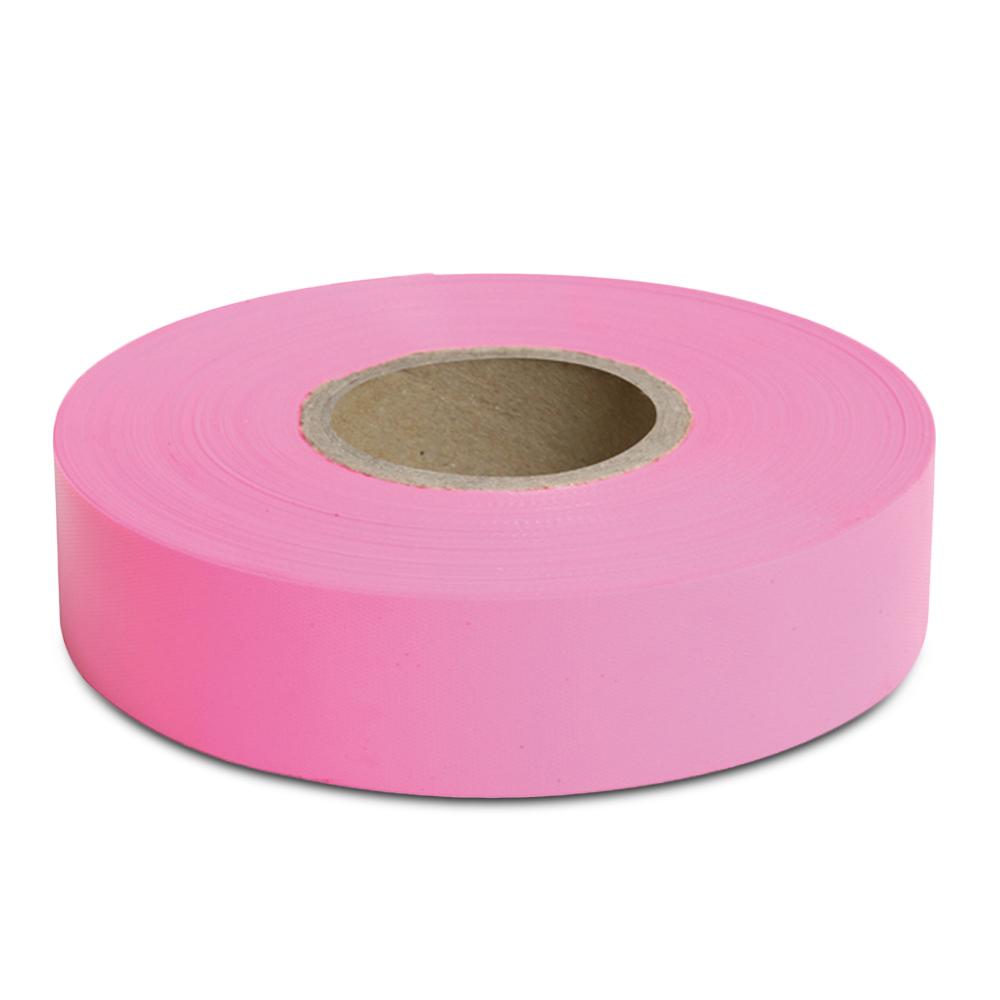 Dy-Mark 47760129 25mm x 100mm Survey Flagging Tape - Glo Pink