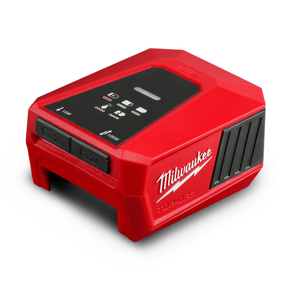 Milwaukee M18BC 18V Li-ion TOP-OFF USB-C 100W PD Port Bidirectional Charger & Power Supply