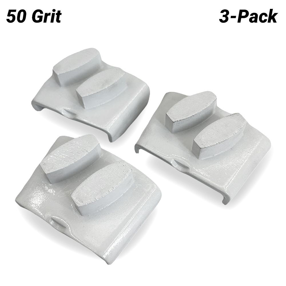 Xtorque XHGPS50 3-Pack 50# Grit - Soft Bond Diamond Shoe Plate Pad For Soft - Medium - Hard Concrete - Suits EZ Change Husqvarna & HTC EZ System