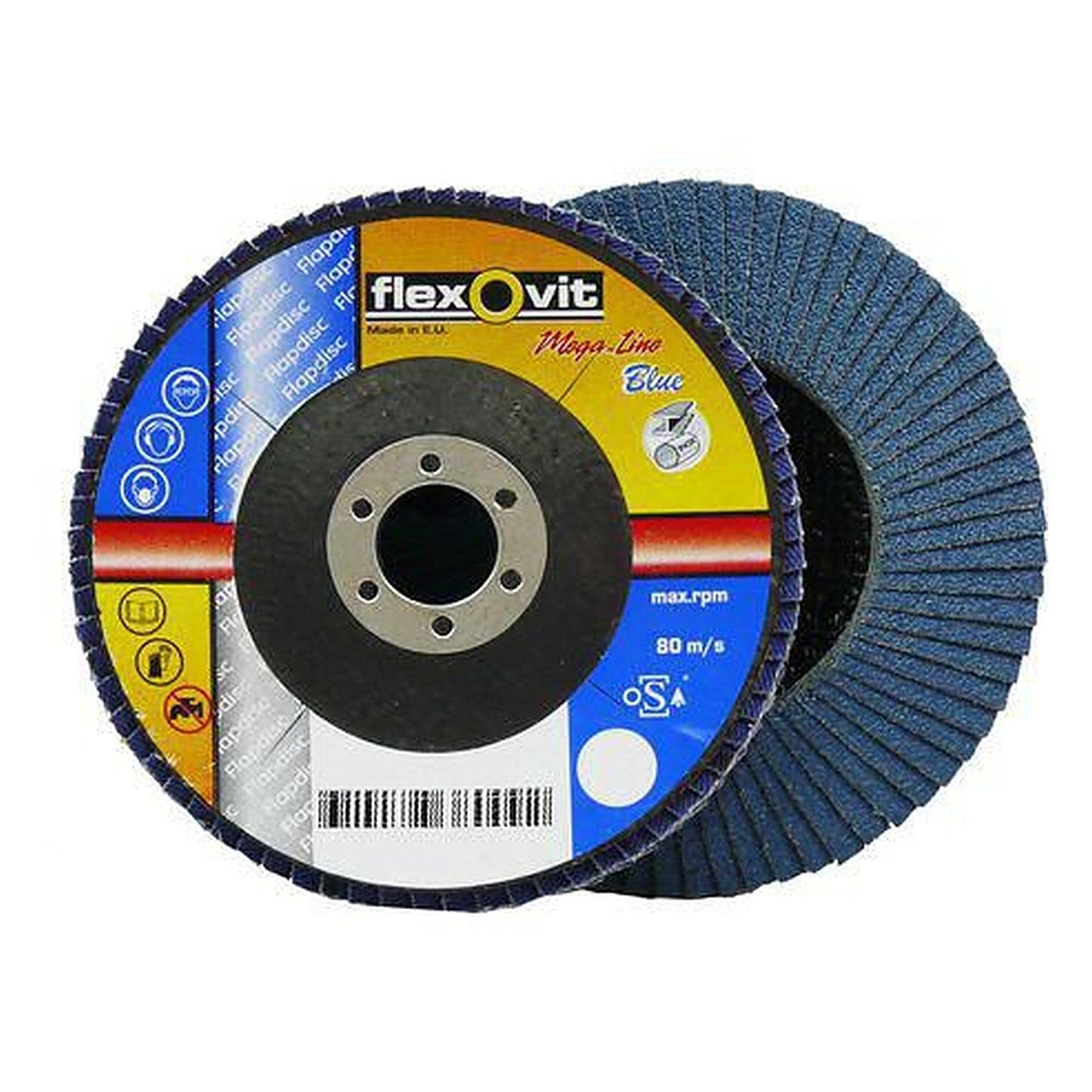 Flexovit Zirconia Flap Disc 60 Grit 115 x 22mm 78072761196