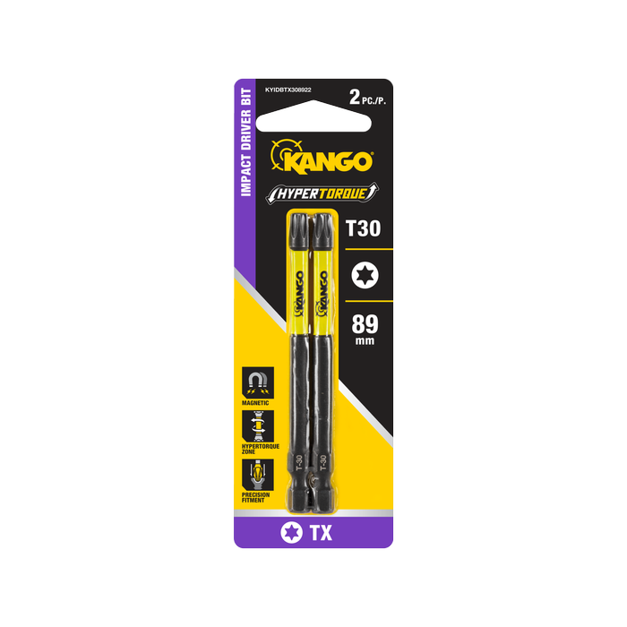 Kango 89mm TX30 HyperTorque Impact Driver Bit - 2 Pack