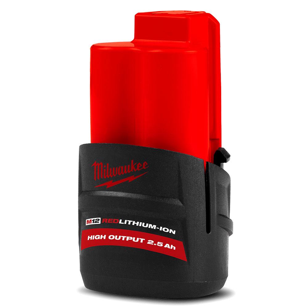Milwaukee M12HB2 12V Li-ion 2.5Ah RED LITHIUM High Output Compact Battery