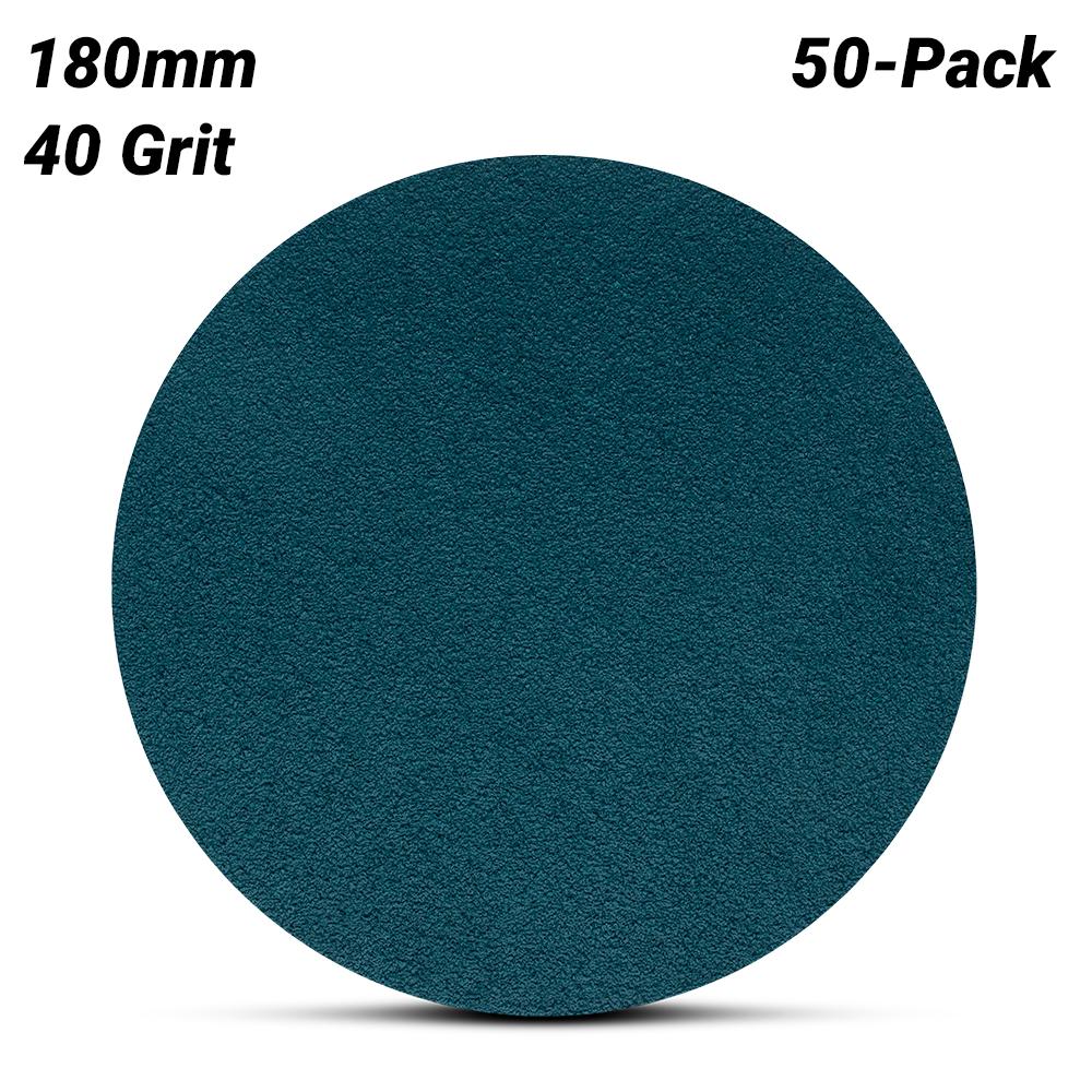 Sia Abrasives F03E003E23 50-Pack 180mm (7") P40 Zirconia Alumina Hook & Loop Sanding Disc