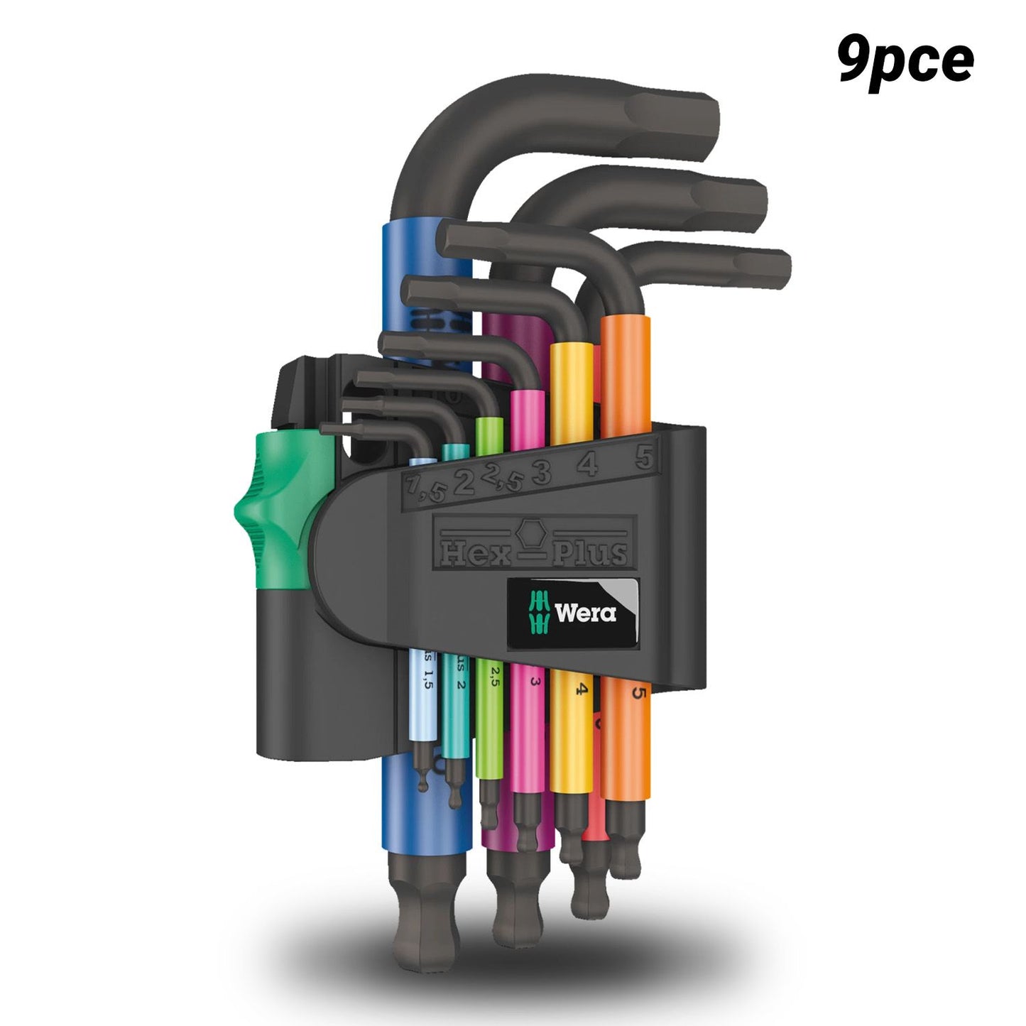Wera WER133164 9pce Multicolour 2 Metric Hex-Plus L-Key Set