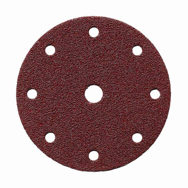 MAKITA 150mm 180G 8+1Hole Hook & Loop Sanding Disc for Wood - 10 Piece P-31974