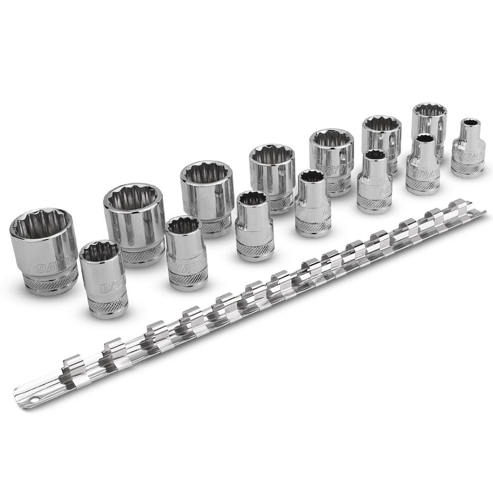 Daytona D38METSET 14pce 3/8" Drive 12 Point 6-19mm Metric Socket Set