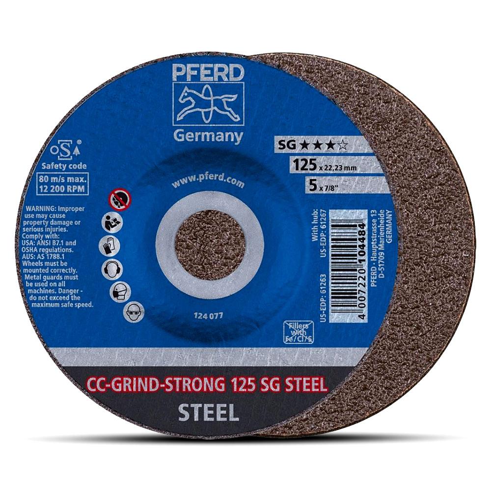 PFERD 64181125 125mm (5") CC-GRING-STRONG Ceramic Grain Grinding Wheel for SG Steel