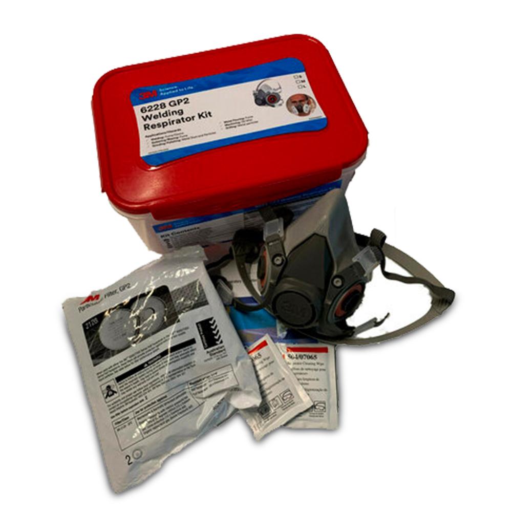 3M AT019448086 Welding Respirator Kit 6228 Includes Half Face Respirator - Medium Size