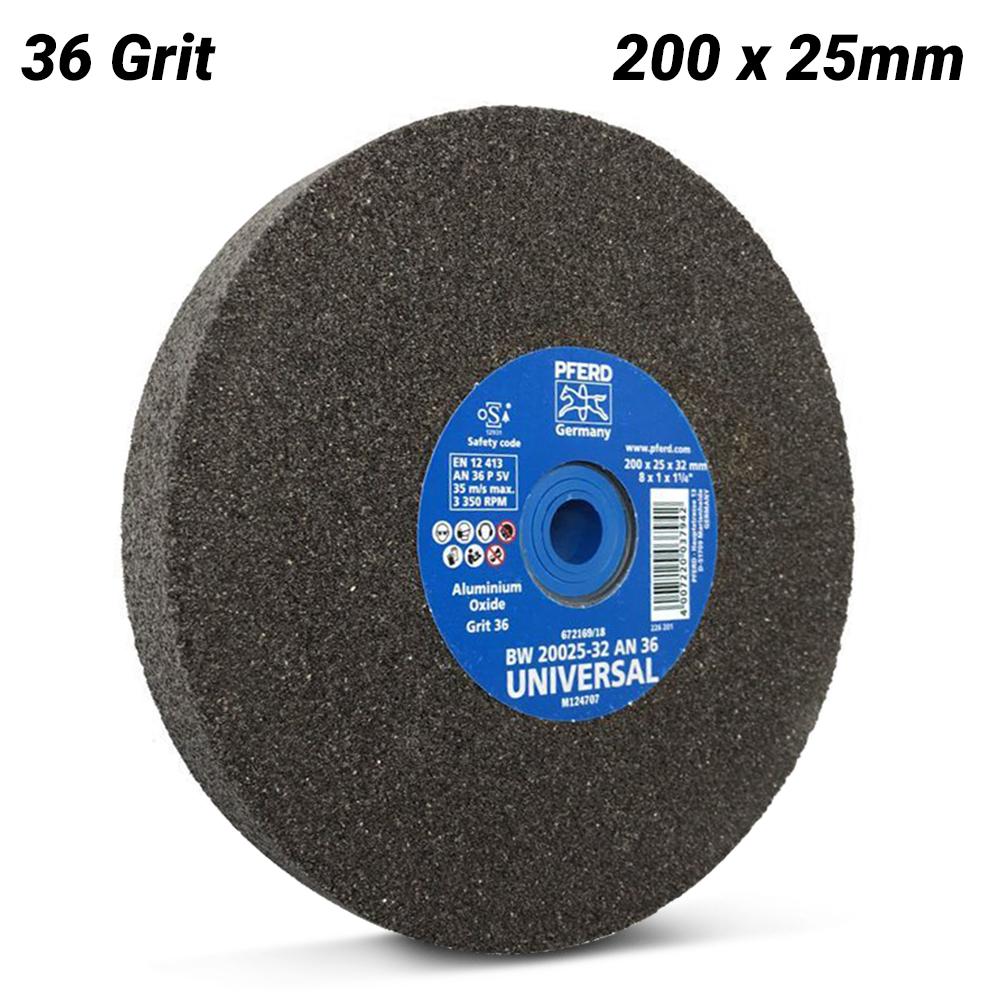 PFERD 39009711 200mm (8") Aluminium Oxide 36 Grit Universal Bench Grinding Wheel
