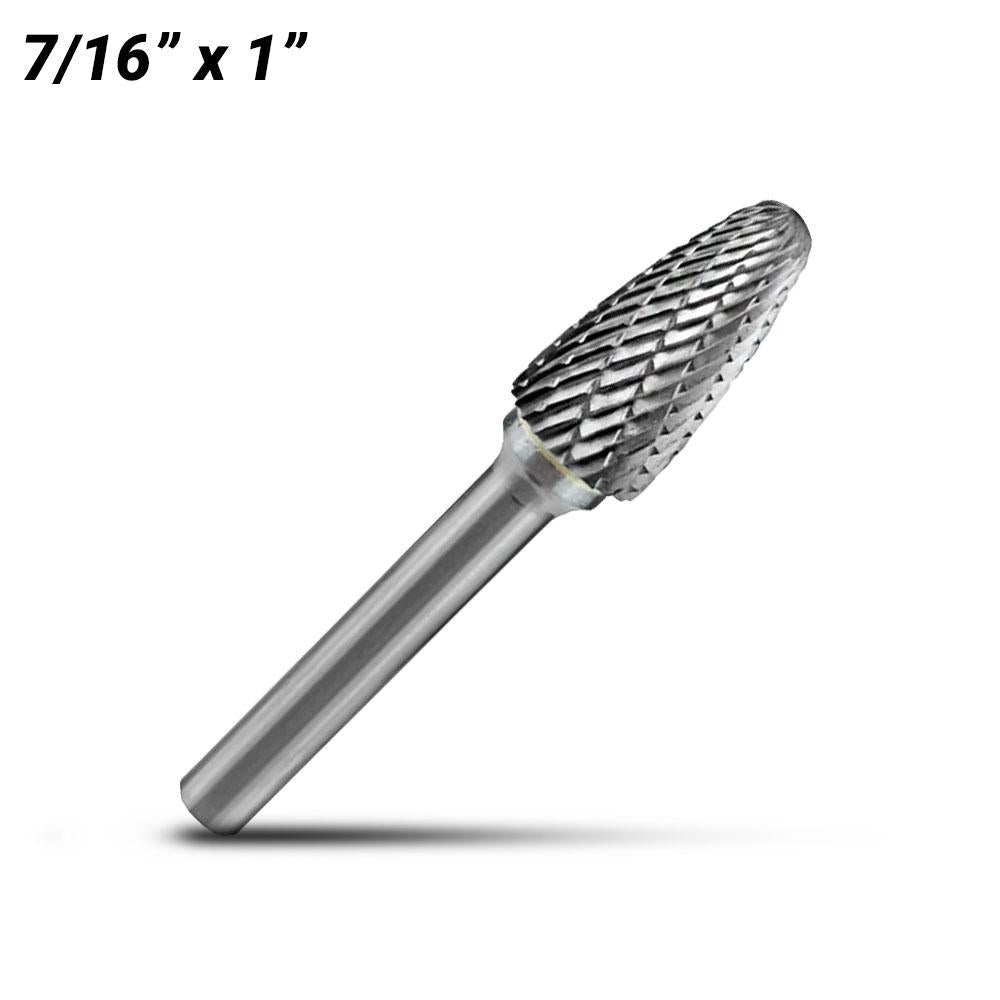 Holemaker CB-SF4 7/16" x 1" Tree Shape Radius Carbide Burr