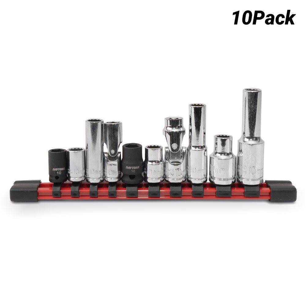 Daytona D10SS10 10pce 10mm Drive 1/4", 3/8" and 1/2" Essential Socket Set