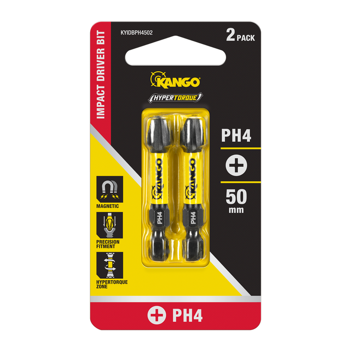 Kango 50mm HyperTorque PH4 Impact Driver Bit - 2 Pack