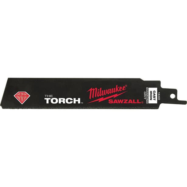 MILWAUKEE 230mm Diamond-Grit Reciprocating Saw Blade for Cast Iron/Brick Cutting - The TORCH 48001450