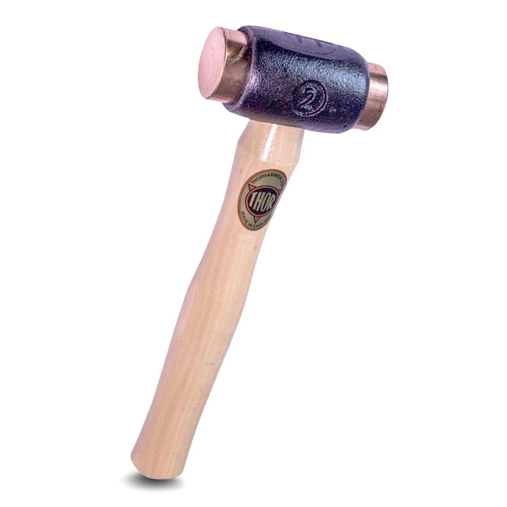 Thor Hammer TH312 38mm (1.5") 1260g Size 2 Copper Hammer With Wooden Handle