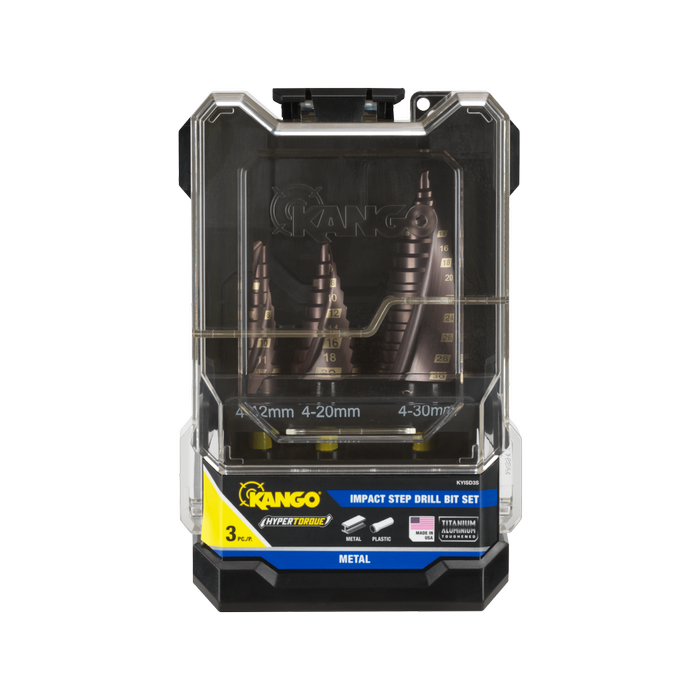 Kango HYPERTORQUE™ 3-Piece Step Drill Bit Set