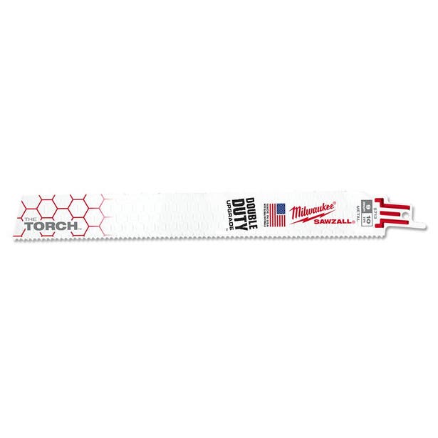 MILWAUKEE 230mm 10TPI Bi-Metal Reciprocating Saw Blade for Metal Cutting - THE TORCH - 25 Piece 48008713