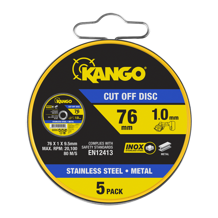Kango 76mm Metal Cut Off Disc - 5 Pack