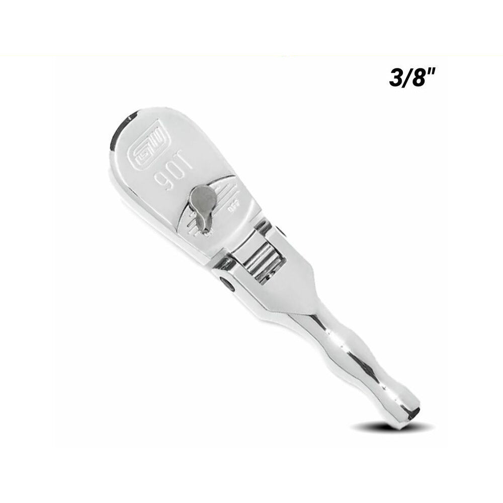 GEARWRENCH 81212T 125mm 3/8" Teardrop Ratchet Drive 90 Tooth Stubby Flex Head