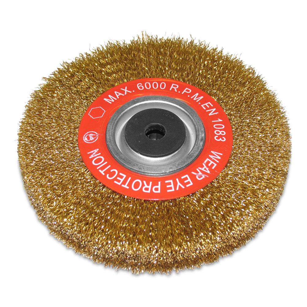 Abbott & Ashby AAWB/200 200mm (8") Crimped Brass Coated Wire Grinding Wheel