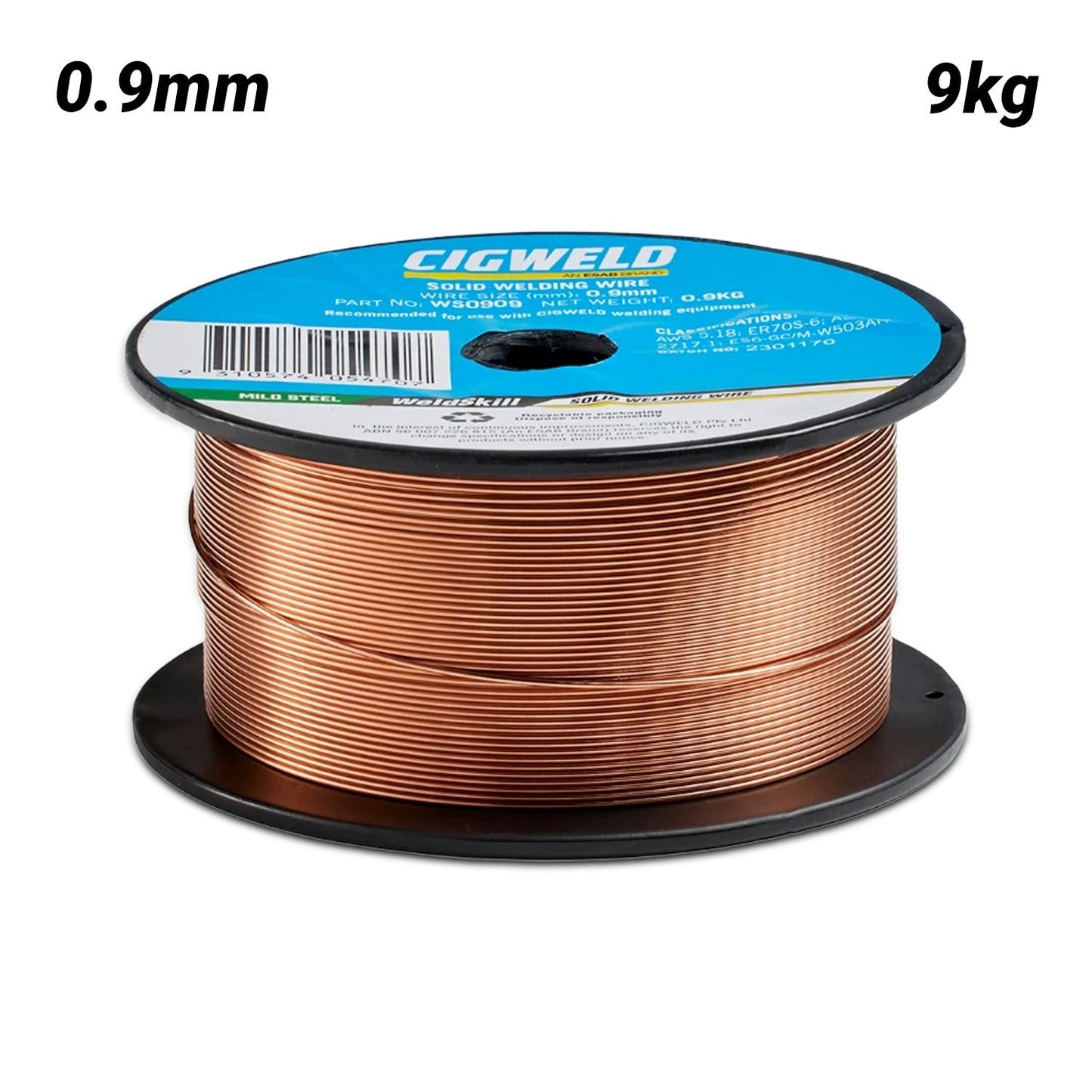 Cigweld WS0909 WeldSkill 0.9mm 0.9kg Solid Wire