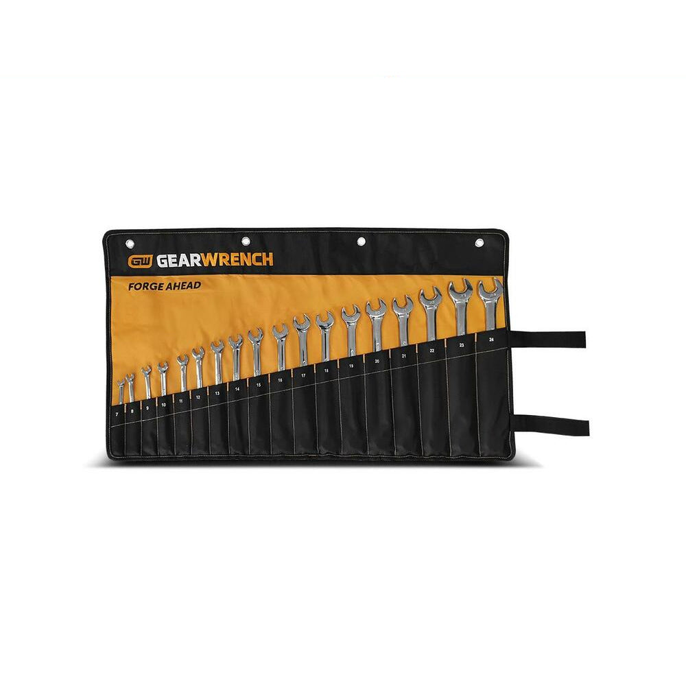 GEARWRENCH 81920R 18pce 12 Point Metric Long Pattern Combination Wrench Set in Roll