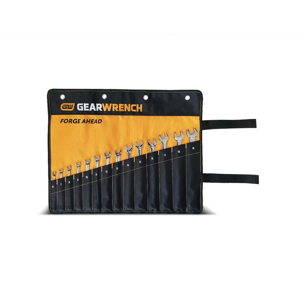 GEARWRENCH 81936 14pce 12 Point Long Pattern Metric Combination Wrench Set in Roll