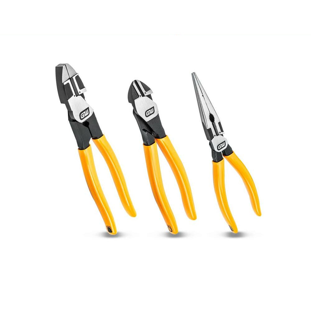 GEARWRENCH 82202 3pce Pitbull Dipped Handle Electrician's Plier Set