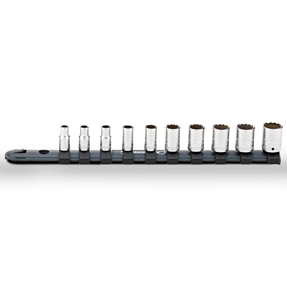 Stahlwille 811782 (SW12916/10-40 - 96051010) 10 pce 1/4" Set of Sockets with Clip Bar