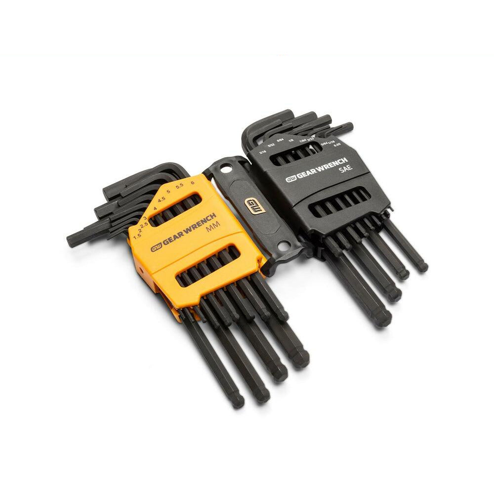 GEARWRENCH 83505 26pce SAE/Metric Ball End Long Arm Hex Key Set